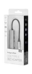 Adapter (HUB) USB typu C na HDMI/USB3.0/USB2.0/C port Adapter (HUB) USB typu C na HDMI/USB3.0/USB2.0/C port