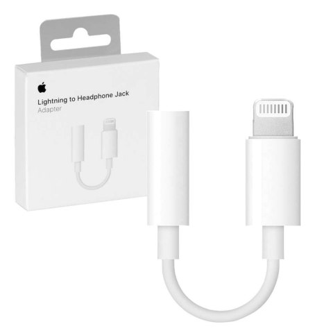 Adapter Lightning - gniazdo jack 3,5 Apple MMX62ZM/A A1749 oryginalny Adapter Lightning - gniazdo jack 3,5 Apple MMX62ZM/A A1749 oryginalny