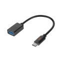 Adapter USB gniazdo A 3.0 - wtyk typu C OTG REBEL 15 cm Adapter USB gniazdo A 3.0 - wtyk typu C OTG REBEL 15 cm
