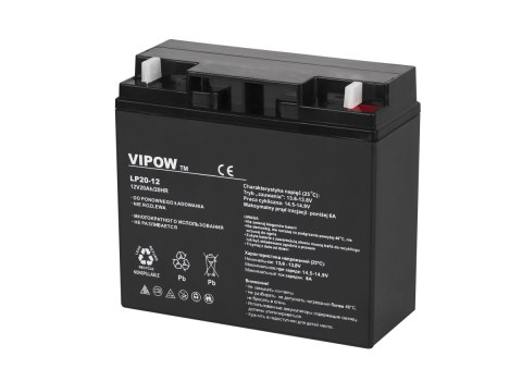 Akumulator żelowy VIPOW 12V 20Ah Akumulator żelowy VIPOW 12V 20Ah