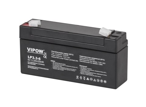 Akumulator żelowy VIPOW 6V 3.3Ah Akumulator żelowy VIPOW 6V 3.3Ah