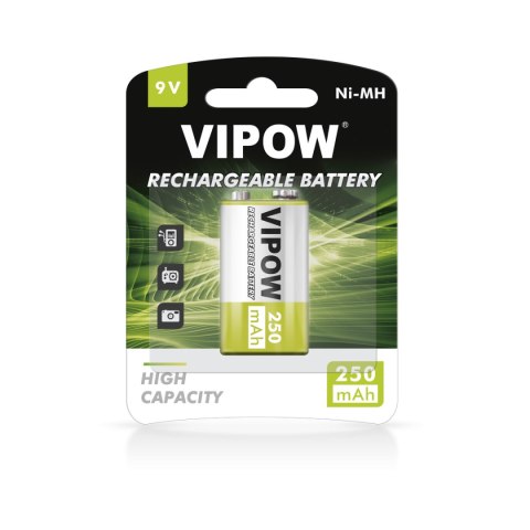 Akumulatorki VIPOW HF9 250 mAh Ni-MH 1sz/bl Akumulatorki VIPOW HF9 250 mAh Ni-MH 1sz/bl