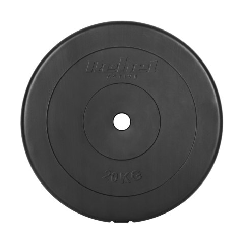 Obciążenie bitumiczne 20kg, otwór 31mm, talerz klasyczny, REBEL ACTIVE Obciążenie bitumiczne 20kg, otwór 31mm, talerz klasyczny, REBEL ACTIVE