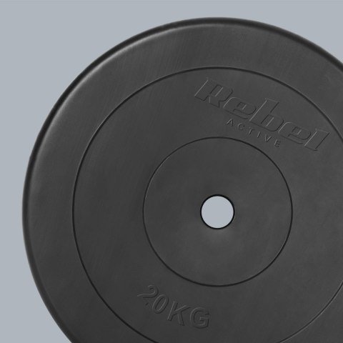 Obciążenie bitumiczne 20kg, otwór 31mm, talerz klasyczny, REBEL ACTIVE Obciążenie bitumiczne 20kg, otwór 31mm, talerz klasyczny, REBEL ACTIVE
