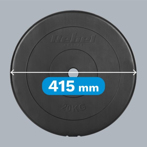 Obciążenie bitumiczne 20kg, otwór 31mm, talerz klasyczny, REBEL ACTIVE Obciążenie bitumiczne 20kg, otwór 31mm, talerz klasyczny, REBEL ACTIVE