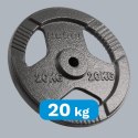 Obciążenie żeliwne 20kg, otwór 31mm, talerz z uchwytami, REBEL ACTIVE Obciążenie żeliwne 20kg, otwór 31mm, talerz z uchwytami, REBEL ACTIVE