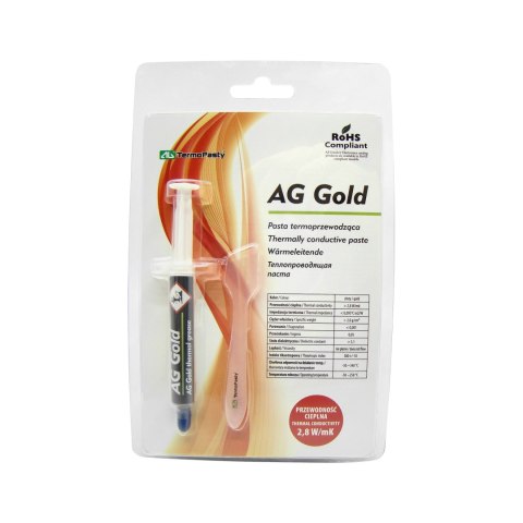Pasta termoprzewodząca Gold 3g AG AGT-106 Pasta termoprzewodząca Gold 3g AG AGT-106