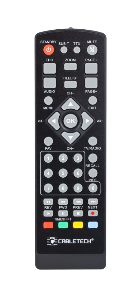 Pilot do tunerów DVB-T Cabletech URZ0326 Pilot do tunerów DVB-T Cabletech URZ0326