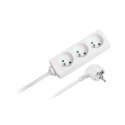 Przedłużacz biały Rebel 3 gniazda, kabel 3m (3x1,5mm), bez przełącznika Przedłużacz biały Rebel 3 gniazda, kabel 3m (3x1,5mm), bez przełącznika