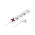 Przedłużacz sieciowy Rebel 3 gniazda + 2 gniazda USB z wyłącznikiem - 1.5m Przedłużacz sieciowy Rebel 3 gniazda + 2 gniazda USB z wyłącznikiem - 1.5m