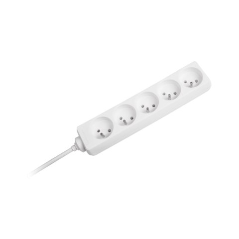 Przedłużacz sieciowy REBEL 5gniazd, bez przełącznika, 5m (1,5mm) Przedłużacz sieciowy REBEL 5gniazd, bez przełącznika, 5m (1,5mm)