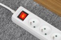 Przedłużacz sieciowy Rebel 3 gniazda + 2 gniazda USB, z wyłącznikiem - 3m Przedłużacz sieciowy Rebel 3 gniazda + 2 gniazda USB, z wyłącznikiem - 3m