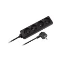Przedłużacz sieciowy Rebel czarny 4 gniazda bez przełącznika, kabel 5m (3x1,5mm) Przedłużacz sieciowy Rebel czarny 4 gniazda bez przełącznika, kabel 5m (3x1,5mm)