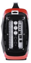 Przenośny aktywny zestaw głośnikowy Quer z funkcją MP3, Bluetooth, radio FM oraz funkcją Karaoke Przenośny aktywny zestaw głośnikowy Quer z funkcją MP3, Bluetooth, radio FM oraz funkcją Karaoke