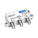 RDZ-211 Dwukrotny zewnętrzny rozgałęźnik RF 5-862 MHz 4,0 dB F Poziom Outdoor TELKOM TELMOR RDZ-211 Dwukrotny zewnętrzny rozgałęźnik RF 5-862 MHz 4,0 dB F Poziom Outdoor TELKOM TELMOR