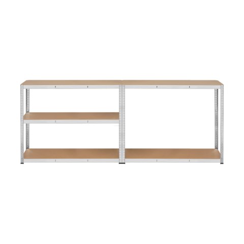 Regał metalowy magazynowy 205x120x45 srebrny Rebel Regał metalowy magazynowy 205x120x45 srebrny Rebel