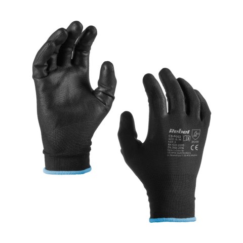 Rękawice robocze poliuretanowe CS-P002 r.9 M (12kpl.) Rękawice robocze poliuretanowe CS-P002 r.9 M (12kpl.)