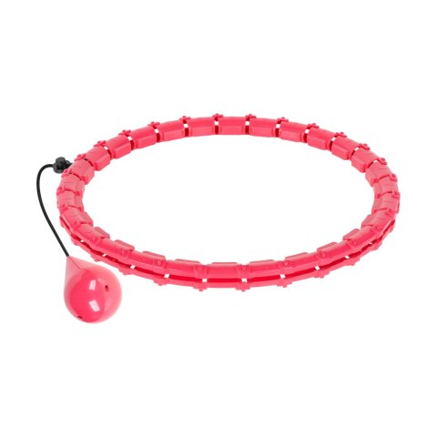 Smart Hula Hop odchudzające koło z wypustkami i obciążeniem 50cm, różowe, REBEL ACTIVE Smart Hula Hop odchudzające koło z wypustkami i obciążeniem 50cm, różowe, REBEL ACTIVE