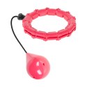 Smart Hula Hop odchudzające koło z wypustkami i obciążeniem 50cm, różowe, REBEL ACTIVE Smart Hula Hop odchudzające koło z wypustkami i obciążeniem 50cm, różowe, REBEL ACTIVE