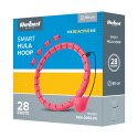 Smart Hula Hop odchudzające koło z wypustkami i obciążeniem 50cm, różowe, REBEL ACTIVE Smart Hula Hop odchudzające koło z wypustkami i obciążeniem 50cm, różowe, REBEL ACTIVE