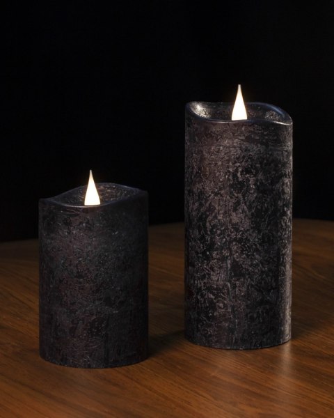 Świeca woskowa LED średnia rustic black Świeca woskowa LED średnia rustic black