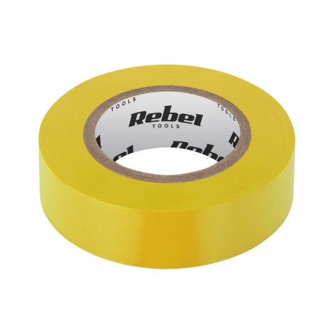 Taśma izolacyjna klejąca REBEL (0,13 mm x 19 mm x 20 yd) żółta Taśma izolacyjna klejąca REBEL (0,13 mm x 19 mm x 20 yd) żółta