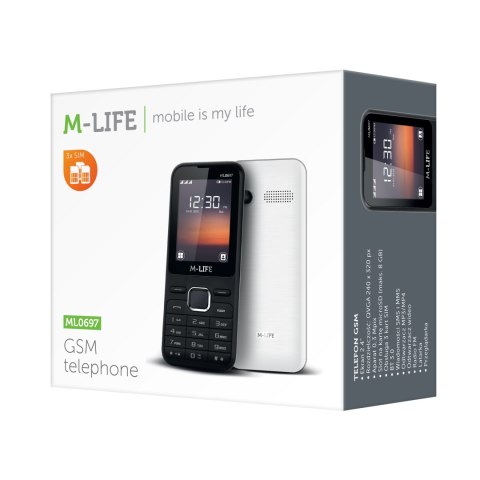 Telefon GSM M-Life ML697 biały Telefon GSM M-Life ML697 biały