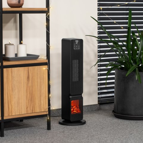 Terrmowentylator kolumnowy PTC Teesa z imitacją kominka (800/2000W) Terrmowentylator kolumnowy PTC Teesa z imitacją kominka (800/2000W)