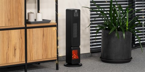 Terrmowentylator kolumnowy PTC Teesa z imitacją kominka (800/2000W) Terrmowentylator kolumnowy PTC Teesa z imitacją kominka (800/2000W)