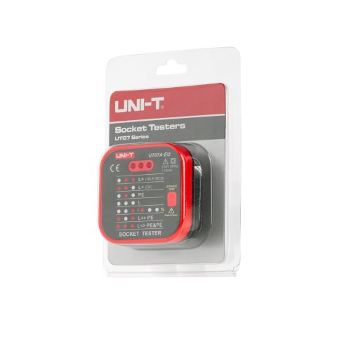 Tester gniazd sieciowych z funkcją sprawdzania RCD Uni-T UT07B-EU Tester gniazd sieciowych z funkcją sprawdzania RCD Uni-T UT07B-EU