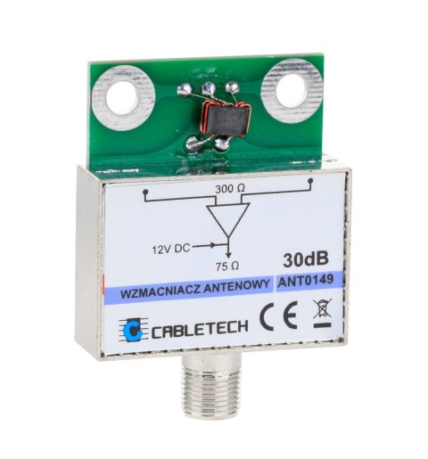 Wzmacniacz antenowy ekranowany 30dB Cabletech Wzmacniacz antenowy ekranowany 30dB Cabletech