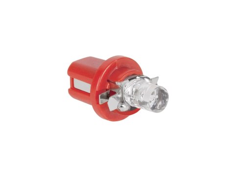 Żarówka samochodowa 12V B8.5d-1LED czerwona (płaska) Żarówka samochodowa 12V B8.5d-1LED czerwona (płaska)