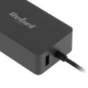 Zasilacz uniwersalny Rebel 8 końcówek, USB 65 W / 15-24 V Zasilacz uniwersalny Rebel 8 końcówek, USB 65 W / 15-24 V
