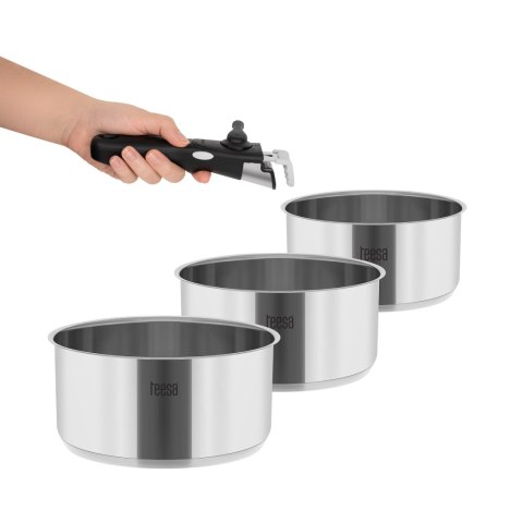 Zestaw garnków z odłączaną rączką TEESA COOK EXPERT SINGLE HAND Zestaw garnków z odłączaną rączką TEESA COOK EXPERT SINGLE HAND