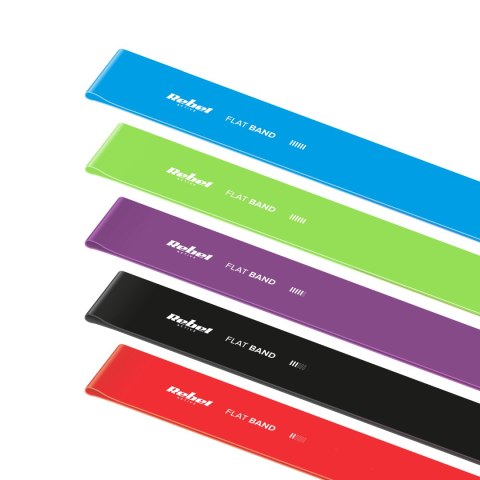 Zestaw gum do ćwiczeń TPE 2m - Long Band Ls-1, 1,5-11,5 kg, 5 gum, REBEL ACTIVE Zestaw gum do ćwiczeń TPE 2m - Long Band Ls-1, 1,5-11,5 kg, 5 gum, REBEL ACTIVE