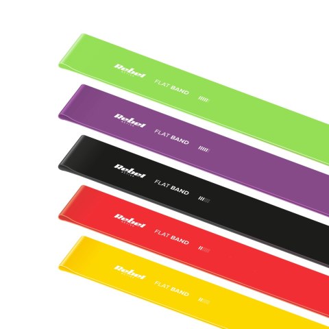 Zestaw gum do ćwiczeń lateksowe 2m - Long Band LTs-1, 2,5-20 kg, 5 gum, REBEL ACTIVE Zestaw gum do ćwiczeń lateksowe 2m - Long Band LTs-1, 2,5-20 kg, 5 gum, REBEL ACTIVE