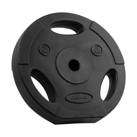 Zestaw obciążeń bitumicznych 2x10kg, otwór 31mm, talerz z uchwytami, REBEL ACTIVE Zestaw obciążeń bitumicznych 2x10kg, otwór 31mm, talerz z uchwytami, REBEL ACTIVE