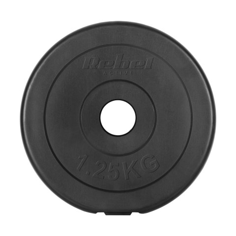 Zestaw obciążeń bitumicznych 4x1.25kg, otwór 31mm, talerz klasyczny, REBEL ACTIVE Zestaw obciążeń bitumicznych 4x1.25kg, otwór 31mm, talerz klasyczny, REBEL ACTIVE