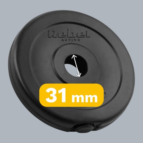 Zestaw obciążeń bitumicznych 4x1.25kg, otwór 31mm, talerz klasyczny, REBEL ACTIVE Zestaw obciążeń bitumicznych 4x1.25kg, otwór 31mm, talerz klasyczny, REBEL ACTIVE
