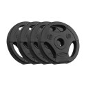 Zestaw obciążeń bitumicznych 4x1.25kg, otwór 31mm, talerz z uchwytami, REBEL ACTIVE Zestaw obciążeń bitumicznych 4x1.25kg, otwór 31mm, talerz z uchwytami, REBEL ACTIVE