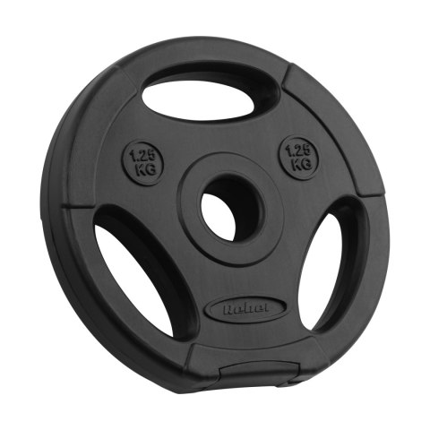 Zestaw obciążeń bitumicznych 4x1.25kg, otwór 31mm, talerz z uchwytami, REBEL ACTIVE Zestaw obciążeń bitumicznych 4x1.25kg, otwór 31mm, talerz z uchwytami, REBEL ACTIVE