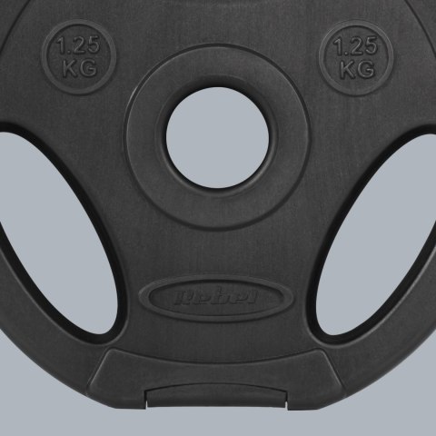 Zestaw obciążeń bitumicznych 4x1.25kg, otwór 31mm, talerz z uchwytami, REBEL ACTIVE Zestaw obciążeń bitumicznych 4x1.25kg, otwór 31mm, talerz z uchwytami, REBEL ACTIVE