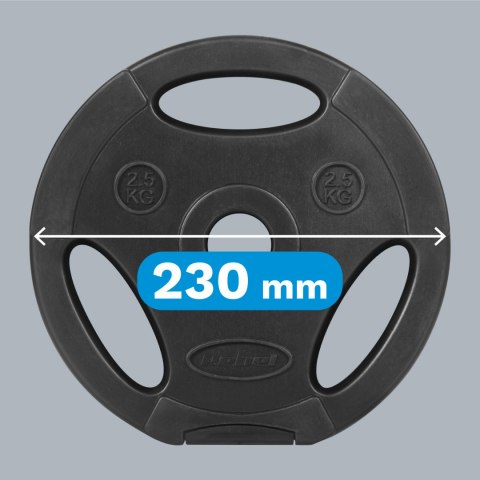 Zestaw obciążeń bitumicznych 4x2.5kg, otwór 31mm, talerz z uchwytami, REBEL ACTIVE Zestaw obciążeń bitumicznych 4x2.5kg, otwór 31mm, talerz z uchwytami, REBEL ACTIVE