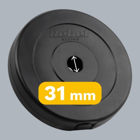 Zestaw obciążeń bitumicznych 4x5kg, otwór 31mm, talerz klasyczny, REBEL ACTIVE Zestaw obciążeń bitumicznych 4x5kg, otwór 31mm, talerz klasyczny, REBEL ACTIVE