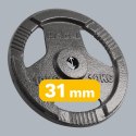 Zestaw obciążeń żeliwnych 2x10kg, otwór 31mm, talerz z uchwytami, REBEL ACTIVE Zestaw obciążeń żeliwnych 2x10kg, otwór 31mm, talerz z uchwytami, REBEL ACTIVE