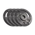Zestaw obciążeń żeliwnych 4x2.5kg, otwór 31mm, talerz z uchwytami, REBEL ACTIVE Zestaw obciążeń żeliwnych 4x2.5kg, otwór 31mm, talerz z uchwytami, REBEL ACTIVE