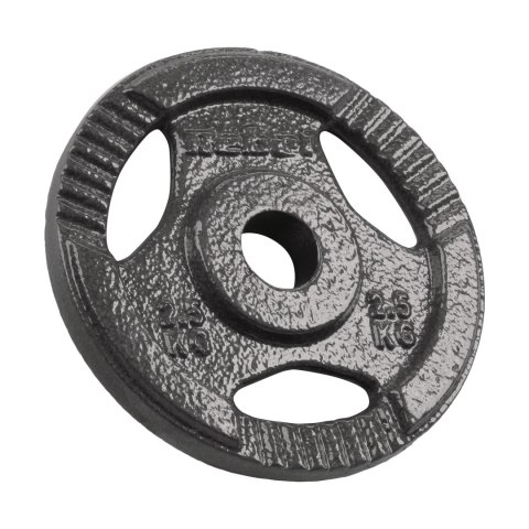 Zestaw obciążeń żeliwnych 4x2.5kg, otwór 31mm, talerz z uchwytami, REBEL ACTIVE Zestaw obciążeń żeliwnych 4x2.5kg, otwór 31mm, talerz z uchwytami, REBEL ACTIVE