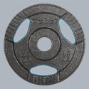 Zestaw obciążeń żeliwnych 4x2.5kg, otwór 31mm, talerz z uchwytami, REBEL ACTIVE Zestaw obciążeń żeliwnych 4x2.5kg, otwór 31mm, talerz z uchwytami, REBEL ACTIVE