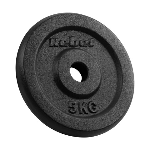 Zestaw obciążeń żeliwnych 4x5kg, otwór 31mm, talerz klasyczny, REBEL ACTIVE Zestaw obciążeń żeliwnych 4x5kg, otwór 31mm, talerz klasyczny, REBEL ACTIVE