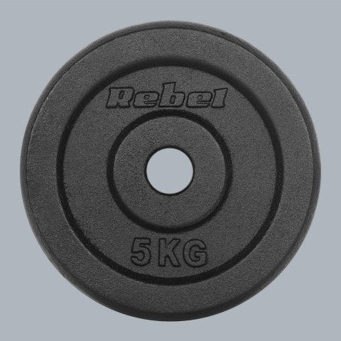 Zestaw obciążeń żeliwnych 4x5kg, otwór 31mm, talerz klasyczny, REBEL ACTIVE Zestaw obciążeń żeliwnych 4x5kg, otwór 31mm, talerz klasyczny, REBEL ACTIVE